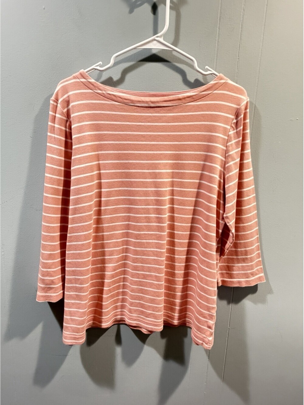 Womens Croft & Barrow Pink & White Top Size Large